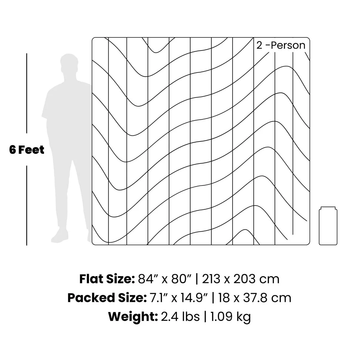 Backcountry Puffy 2 Person Blanket - Deepwater - Image 3
