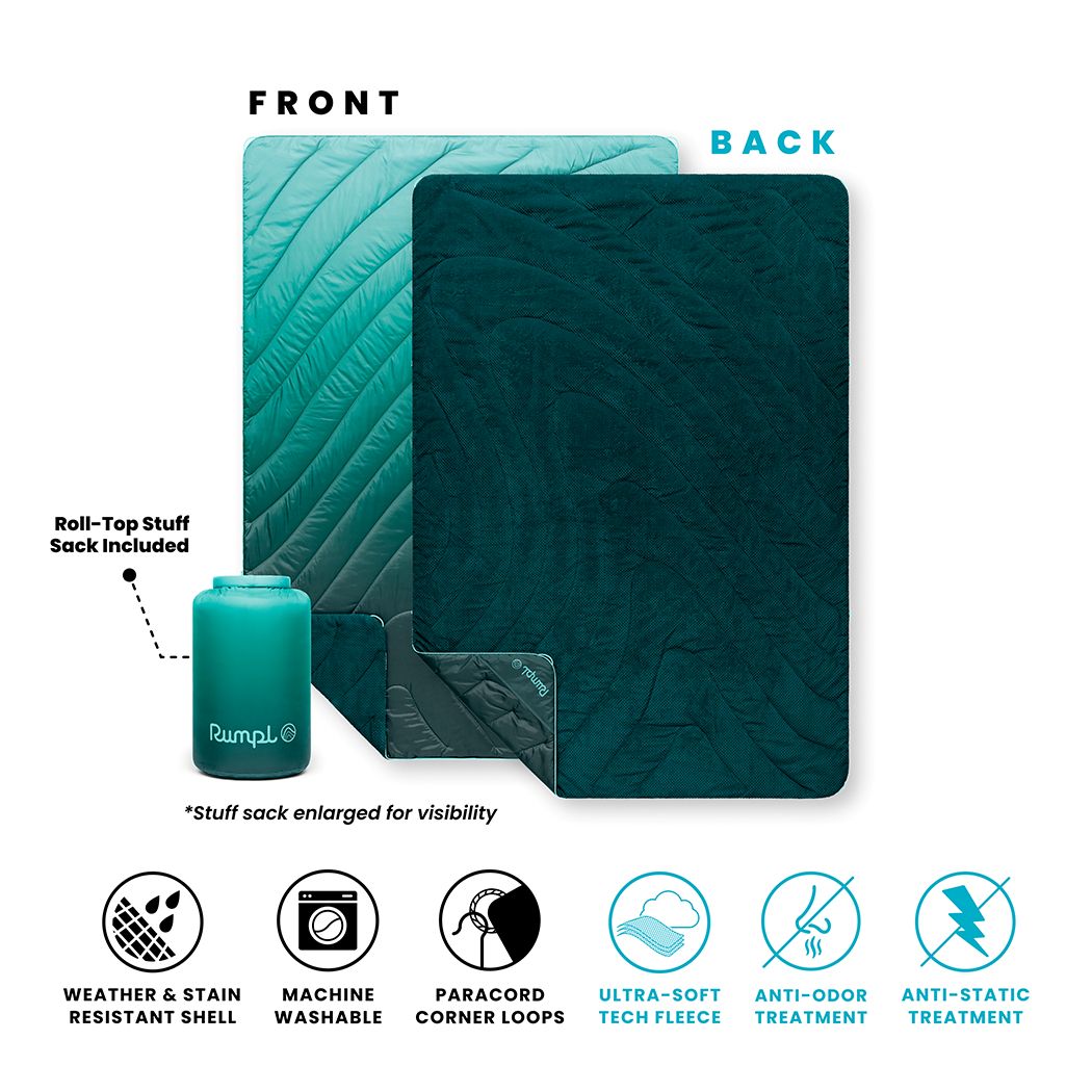 Fleece Puffy Blanket - Jade Fade - Image 4