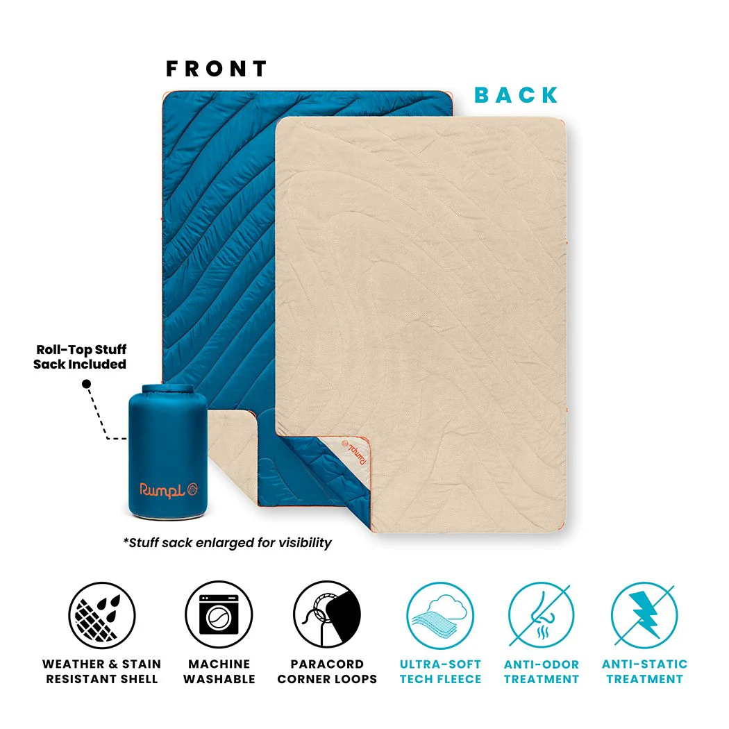 Fleece Puffy Blanket - Seascape Cream - Image 4