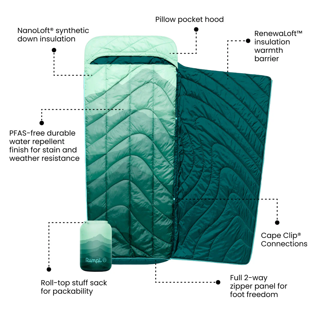 Wrap Sack 20° Sleeping Bag - Cascade Fade - Image 17